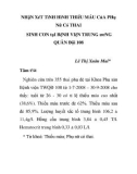 Báo cáo y học: NHậN XéT TìNH HìNH THIếU MÁU CủA PHụ Nữ Có THAI SINH CON tạI BệNH VIệN TRUNG ươNG QUÂN Đội 108