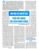 Thực hiện các cam kết WTO - Phải đẩy mạnh cải cách hành chính