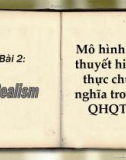 Mô hình lý thuyết hiện thực chủ nghĩa trong quan hệ quốc tế