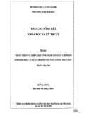 Báo cáo khoa học: Hoàn thiện và phát triển công nghệ sản xuất chế phẩm sinh học phục vụ xử lý môi trường nuôi trồng thủy sản
