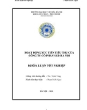 Tóm tắt Khóa luận tốt nghiệp khoa Xuất bản - Phát hành: Hoạt động xúc tiến tiêu thụ của công ty Cổ phần SGD Hà Nội