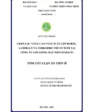 Tóm tắt luận án Tiến sĩ Di truyền và chọn giống vật nuôi: Chọn lọc nâng cao năng suất lợn Duroc, Landrace và Yorkshire thuần nuôi tại Công ty lợn giống hạt nhân Dabaco