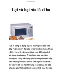 Lợi và hại của lò vi ba