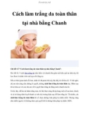 Cách làm trắng da toàn thân tại nhà bằng Chanh