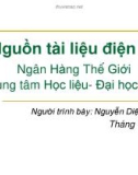 Bài thuyết trình: Nguồn tài liệu điện tử