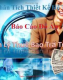 Báo cáo đồ án: quản lý thuê bao di động trả trước