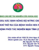 Bài giảng Bước đầu xác định nồng độ nitric oxit (NO) trong khí thở ra của bệnh nhân hen phế quản và bệnh phổi tắc nghẽn mạn tính (COPD)