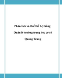 Đồ án tốt nghiệp - Phân tích thiết kế hệ thống - Quản lý trường trung học cơ sở Quang Trung