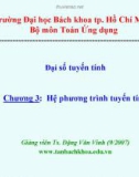 Bài giảng Đại số tuyến tính: Chương 3 - TS. Đặng Văn Vinh