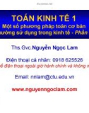 Bài giảng Toán kinh tế 1: Chương 0 - ThS. Nguyễn Ngọc Lam