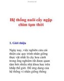 Hệ thống nuôi cấy ngập chìm tạm thời