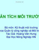 Bài giảng Phân tích môi trường - Đại Học Nông Nghiệp HN