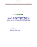 Giáo trình Văn học Việt Nam giai đoạn nửa cuối thế kỷ XIX: Phần 1