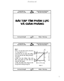 Bài giảng Cơ học lý thuyết (Phần I: Tĩnh học) - Bài tập tìm phản lực và giản phẳng