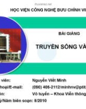 Bài giảng Truyền sóng và anten: Chương 1 - GV. Nguyễn Viết Minh