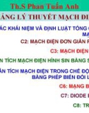 Bài giảng: Lý thuyết mạch điện tử