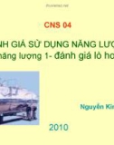 ĐÁNH GIÁ SỬ DỤNG NĂNG LƯỢNG