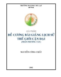 Đề cương bài giảng Lịch sử thế giới cận đại (phần phương Tây): Phần 1