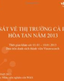 Khảo sát về thị trường cà phê bột hòa tan năm 2013