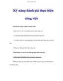 Kỹ năng đánh giá thực hiện công việc