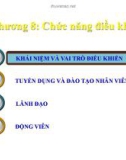 Bài giảng Quản trị học - Chương 8: Chức năng điều khiển