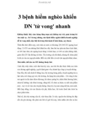 3 bệnh hiểm nghèo khiến DN tử vong nhanh