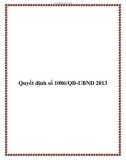 Quyết định số 1086/QĐ-UBND 2013