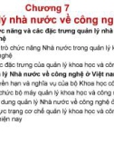 Bài giảng Quản trị công nghệ - Chương 7: Quản lý nhà nước về công nghệ (Trường ĐH Thương Mại)