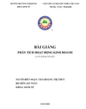 Bài giảng Phân tích hoạt động kinh doanh - Trường ĐH Công nghiệp Quảng Ninh