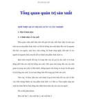 Tổng quan quản trị sản xuất