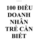 MỘT TRĂM ĐIỀU DOANH NHÂN TRẺ CẦN BIẾT