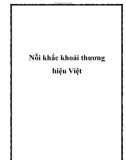 Nỗi khắc khoải thương hiệu Việt