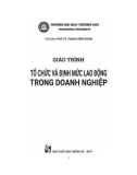 Giáo trình Tổ chức và định mức lao động trong doanh nghiệp: Phần 1