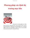 Phương pháp xác định thị trường mục tiêu