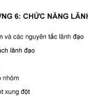 Bài giảng Quản trị học - Chương 6: Chức năng lãnh đạo