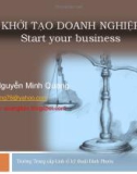 Bài giảng Khởi tạo doanh nghiệp: Bài 4 - ThS.(MBA) Nguyễn Minh Quang