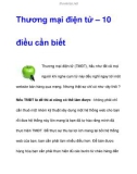 Thương mại điện tử – một số điều cần biết