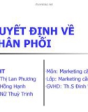 QUYẾT ĐỊNH VỀ PHÂN PHỐI