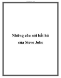 Những câu nói bất hủ của Steve Jobs