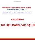 Bài giảng Thống kê ứng dụng trong kinh doanh: Chương 4 - Trường Đại học Bách khoa Hà Nội