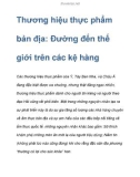 Thương hiệu thực phẩm bản địa