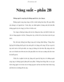 Năng suất – phần 2B