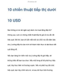 Top 10 chiến thuật tiếp thị dưới 10 USD