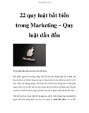 22 quy luật bất biến trong Marketing – Quy luật dẫn đầu