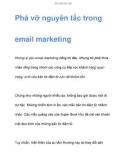 Phá vỡ nguyên tắc trong email marketing