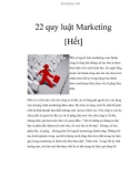 22 quy luật Marketing [Hết]