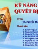 Tiểu luận quản trị học Kỹ năng ra quyết định 