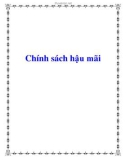 Chính sách hậu mãi