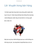 Lời khuyên trong bán hàng