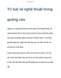 Trí tuệ & nghệ thuật trong quảng cáo